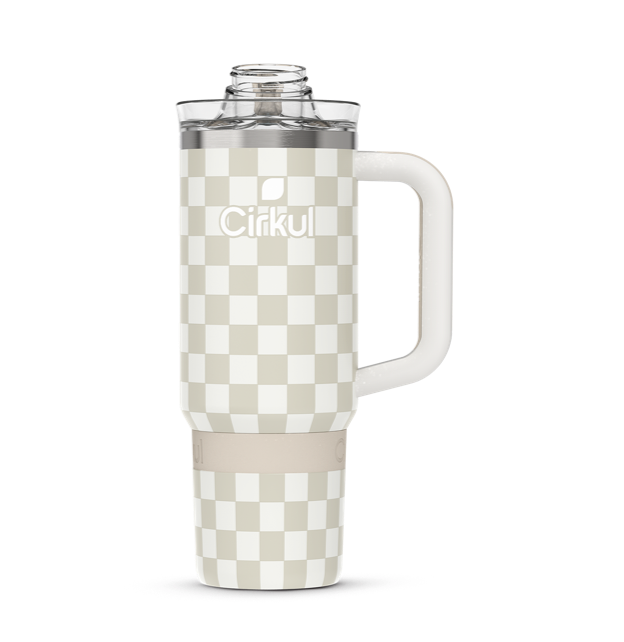 Limited Edition: 30oz. Taupe Tartan Travel StrawSip™ Tumbler | Soft Select